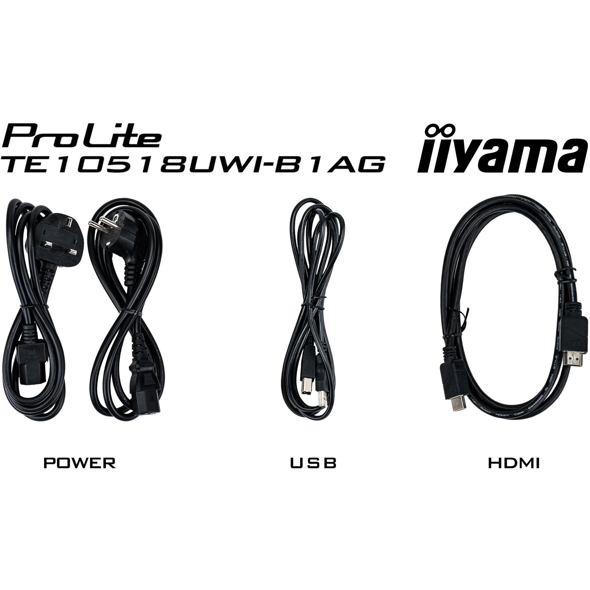 Iiyama ProLite TE10518UWI-B1AG 105" PureTouch-IR+ Touch Screen 4K 24/7 Large Format Display with Android, Wifi & USB-C