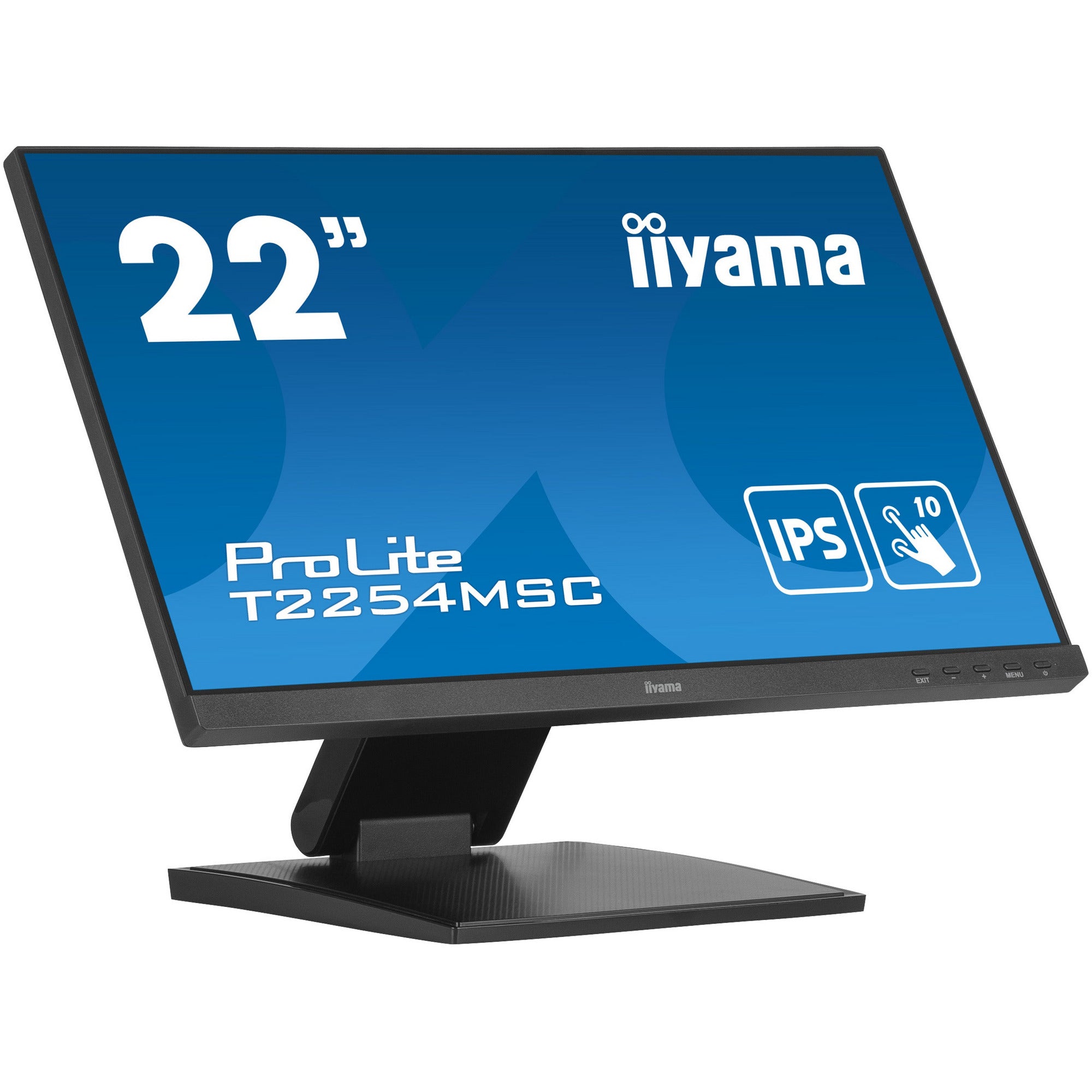 iiyama ProLite T2254MSC-B1AG 10 Point PCAP Touch Screen with Anti Glare Coating and Flexible Stand