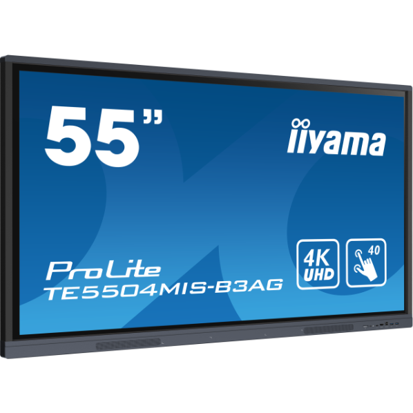 Iiyama ProLite TE5504MIS-B3AG 55’’ Interactive  4K UHD LCD Touchscreen with Integrated Whiteboard Software