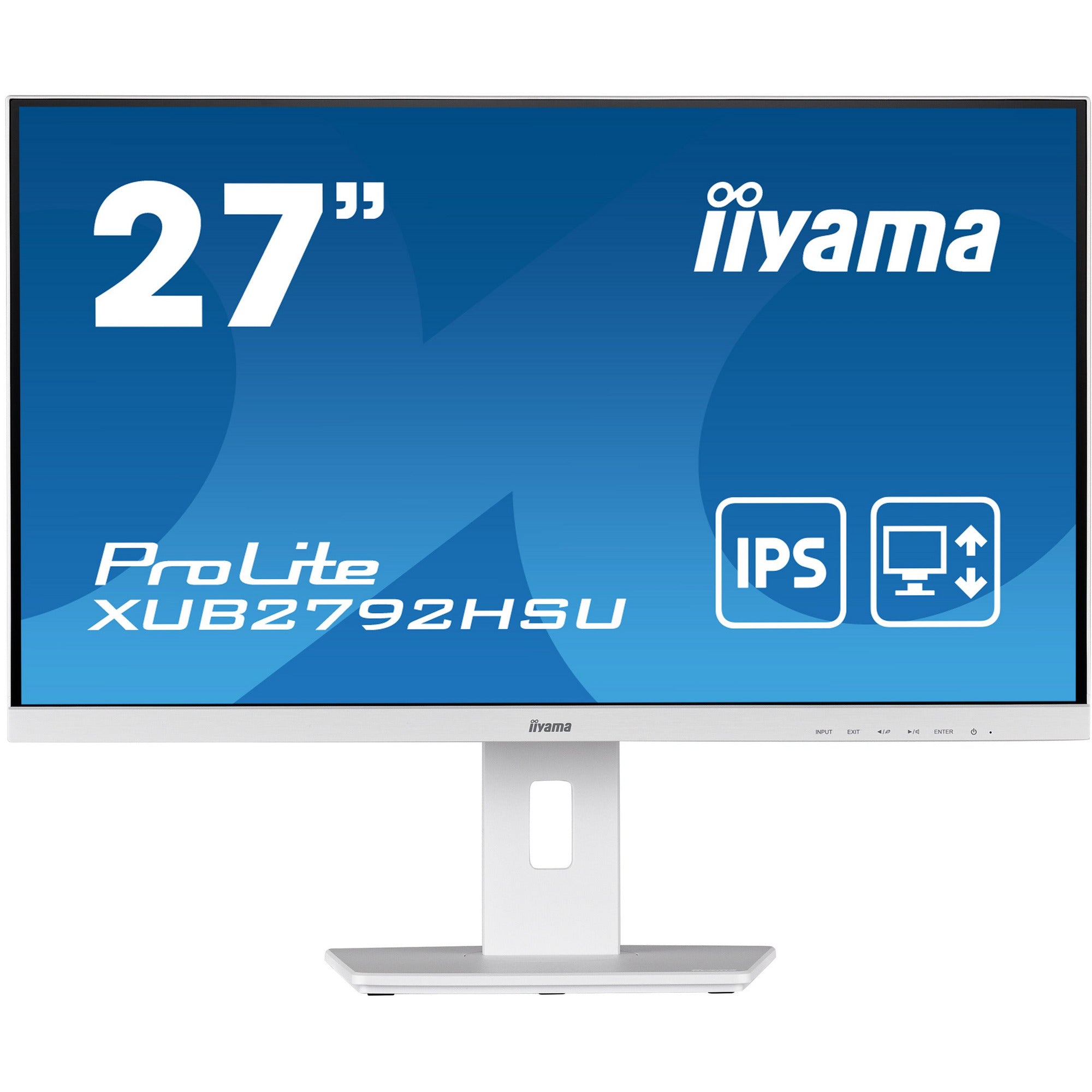 Iiyama ProLite XUB2792HSU-W5 27” IPS Monitor with Height Adjust Stand in White