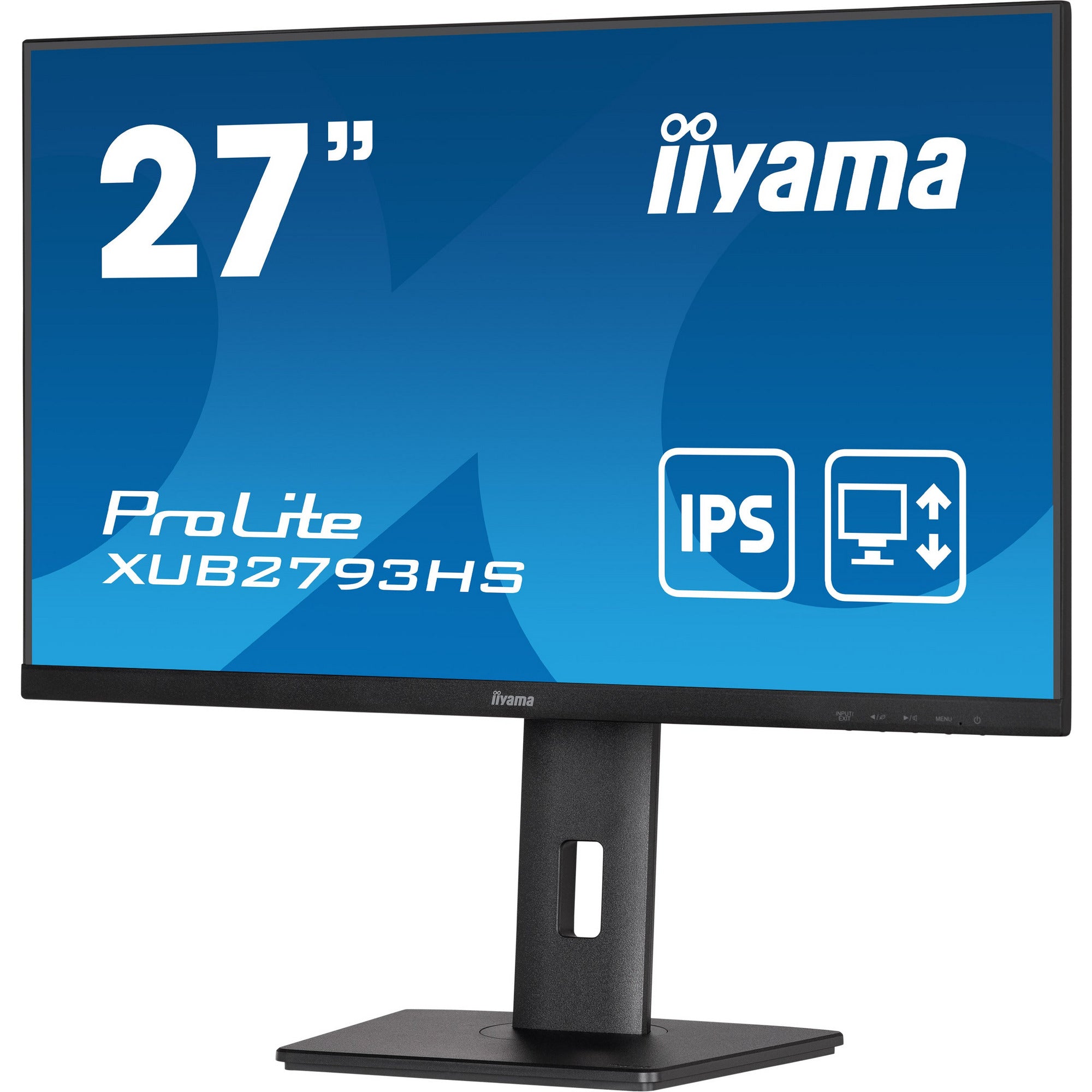 Iiyama ProLite XUB2793HS-B5 27” IPS 3-side Borderless Monitor with Height Adjust Stand