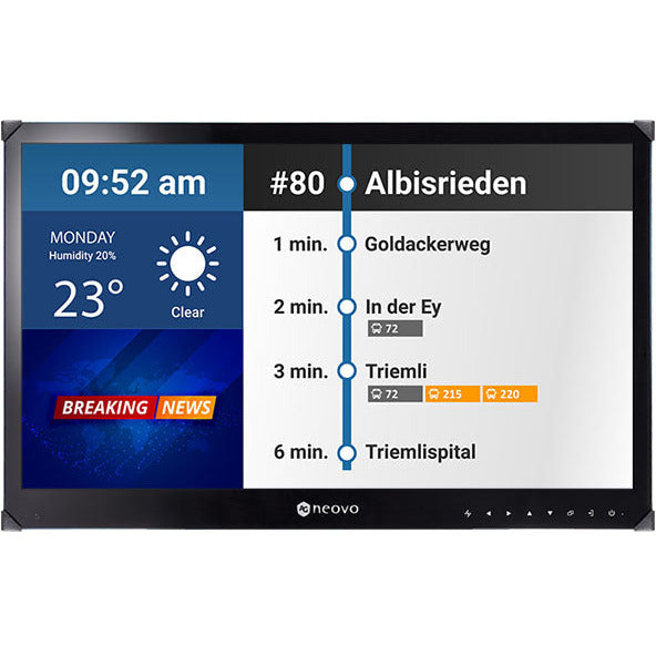 AG Neovo TBX-2201  22-Inch Display For Onboard Passenger Information System