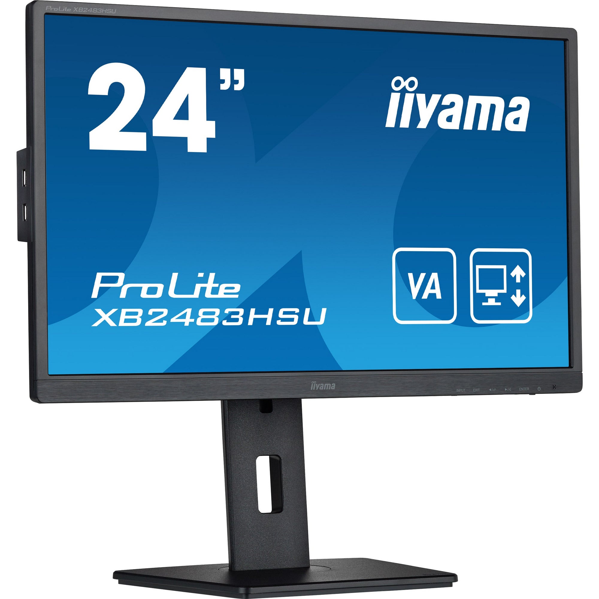 iiyama ProLite XB2483HSU-B5 24" LED Display with Height Adjust Stand