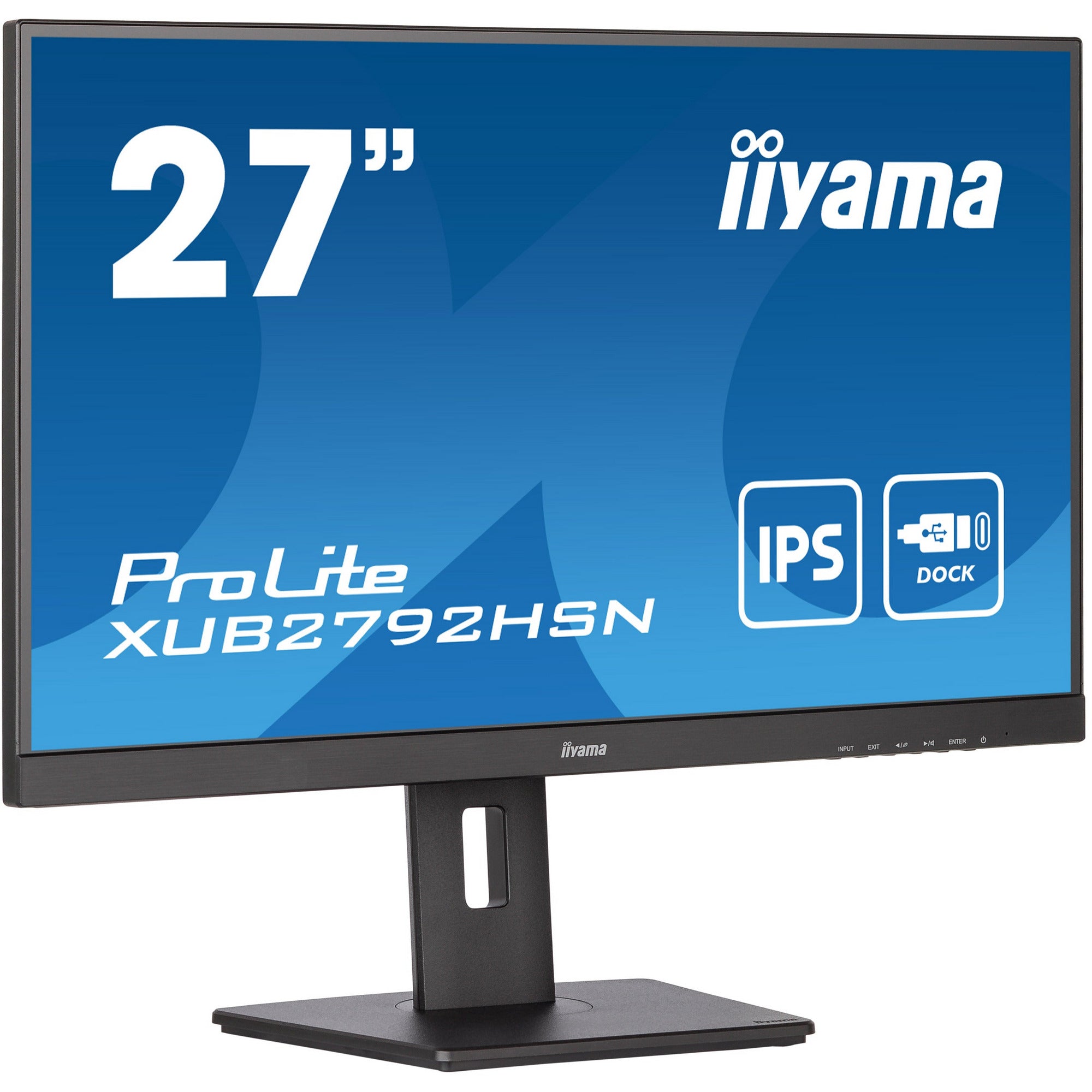 iiyama ProLite XUB2792HSN-B5 27" IPS LCD Monitor with USB-C dock and RJ45 Port