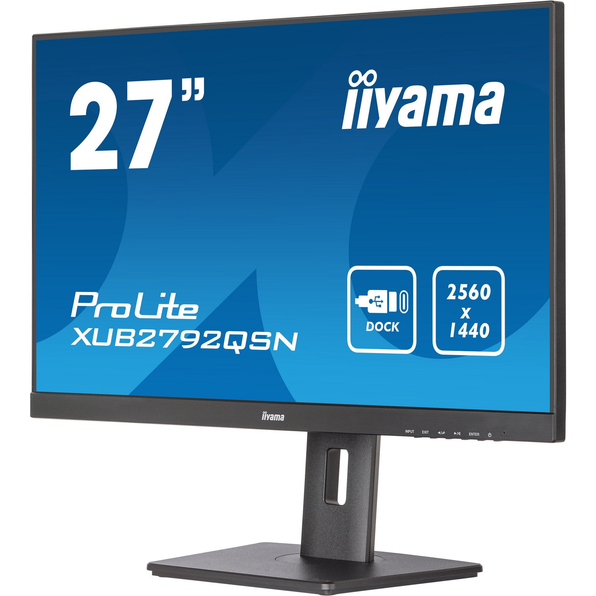 iiyama Prolite XUB2792QSN-B5 27’’ WQHD IPS Display with USB-C dock & RJ45 (LAN)