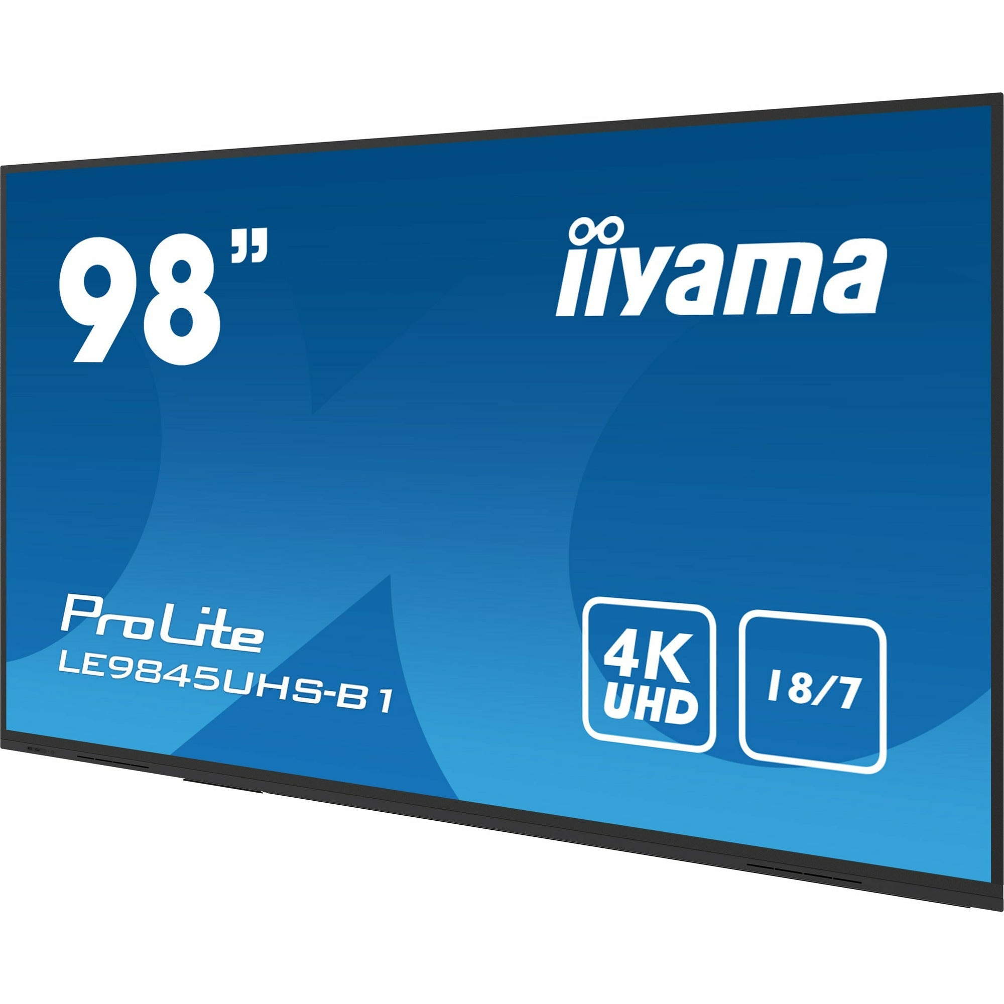 iiyama ProLite LE9845UHS-B1 98’’ 4K UHD Professional Signage Display, featuring Android OS, 18/7 Operation, E-Share / ScreenShare, Landscape Only